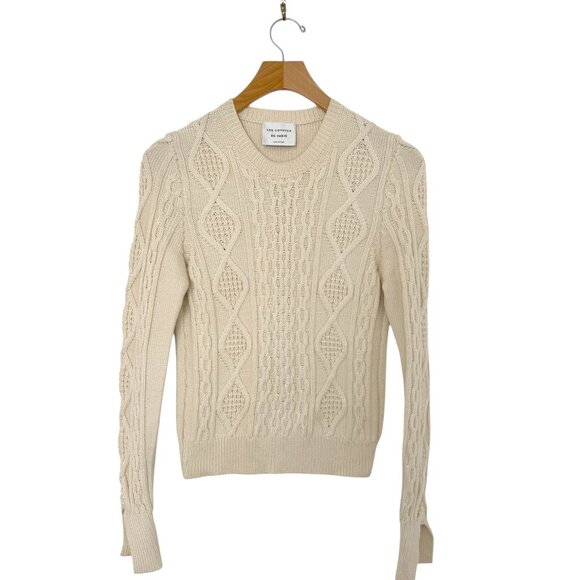 Les Coyotes de Paris Cableknit Crewneck Sweater - Picture 1 of 5